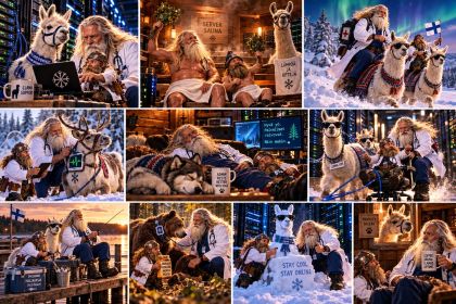 Llamas, a server sauna and Lapland.